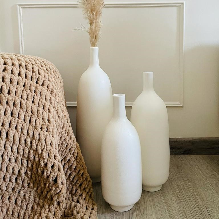 Grace Pottery Vases Off White